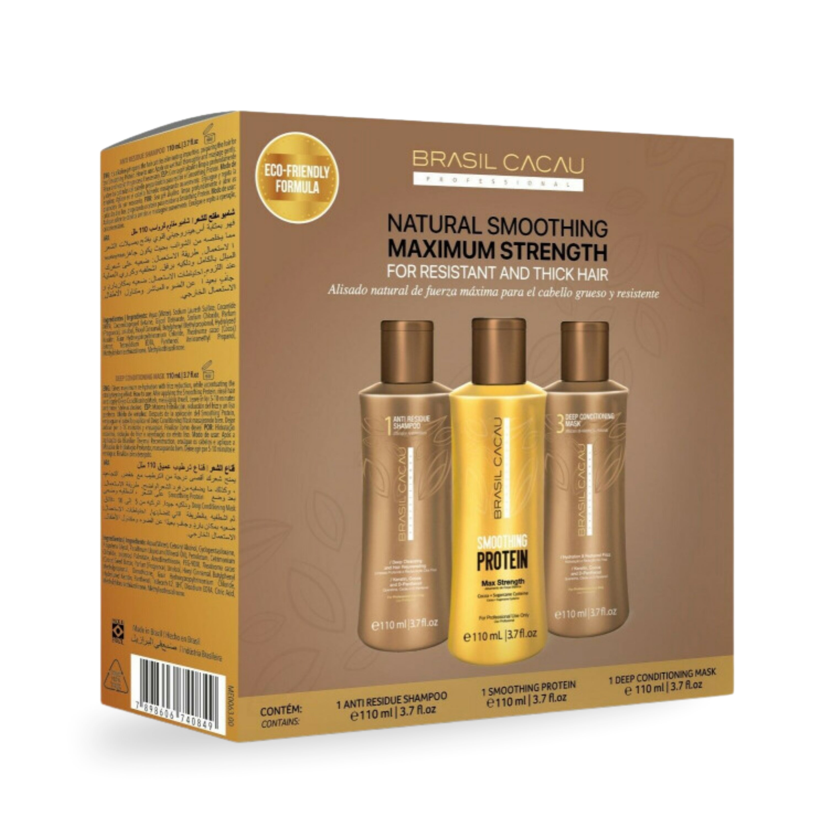 Cadiveu Brasil Cacau Smoothing Protein Kit 3X110 ml