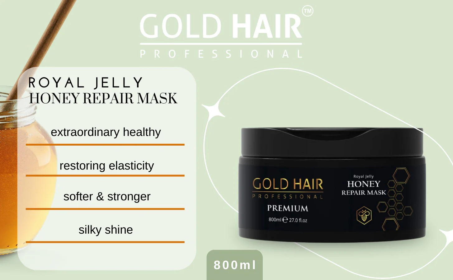 Gold Hair Honey Treatment Mask 800 ML