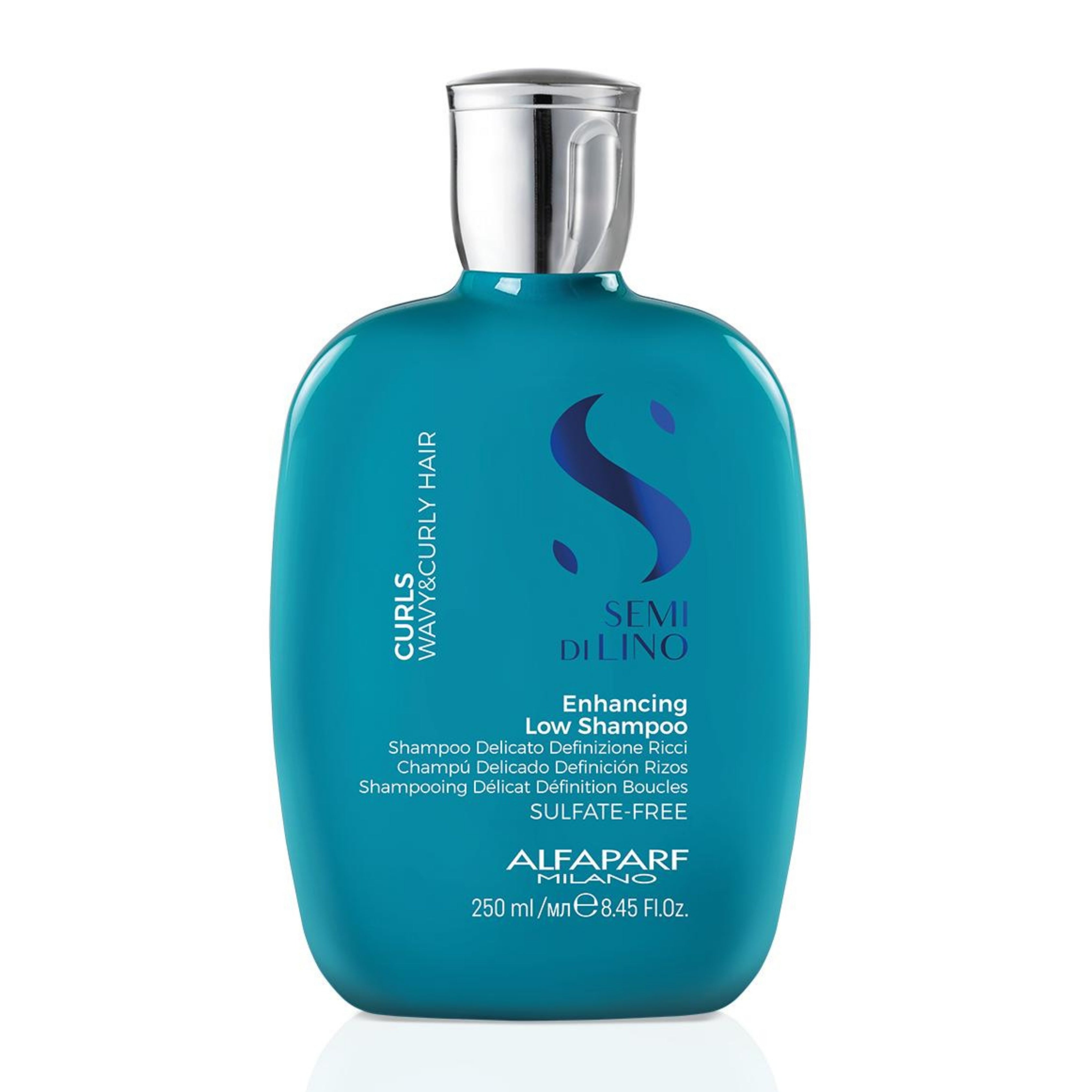 Alfaparf Milano Semi Di Lino Curls Enhancing Sulfate Free Shampoo for Wavy and Curly Hair - Hydrates and Nourishes 250 ml